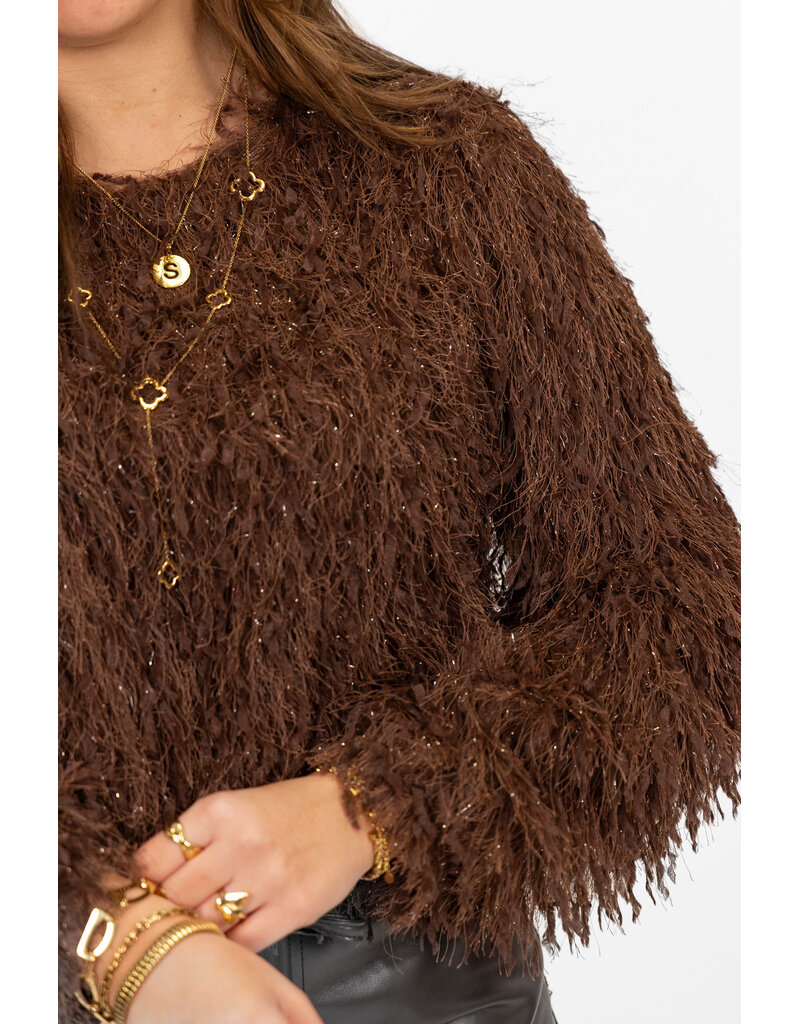 21Jewelz Fluffy top - bruin
