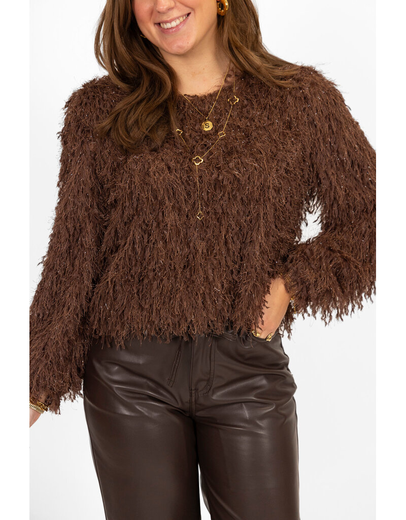 21Jewelz Fluffy top - bruin