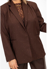 21Jewelz Blazer met steentjes - bruin