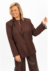 21Jewelz Blazer met steentjes - bruin