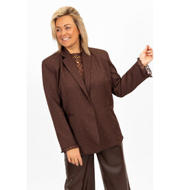 21Jewelz PRE ORDER Blazer met steentjes - bruin