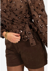 21Jewelz Wikkeltop met pailletten - bruin