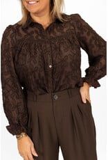 21Jewelz Bruine blouse met bloemenprint