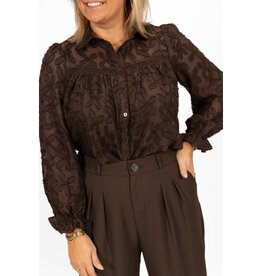 21Jewelz Bruine blouse met bloemenprint