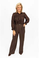 21Jewelz Bruine blouse met bloemenprint