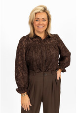 21Jewelz Bruine blouse met bloemenprint