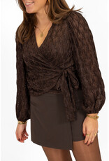 21Jewelz Glitter wikkeltop - bruin