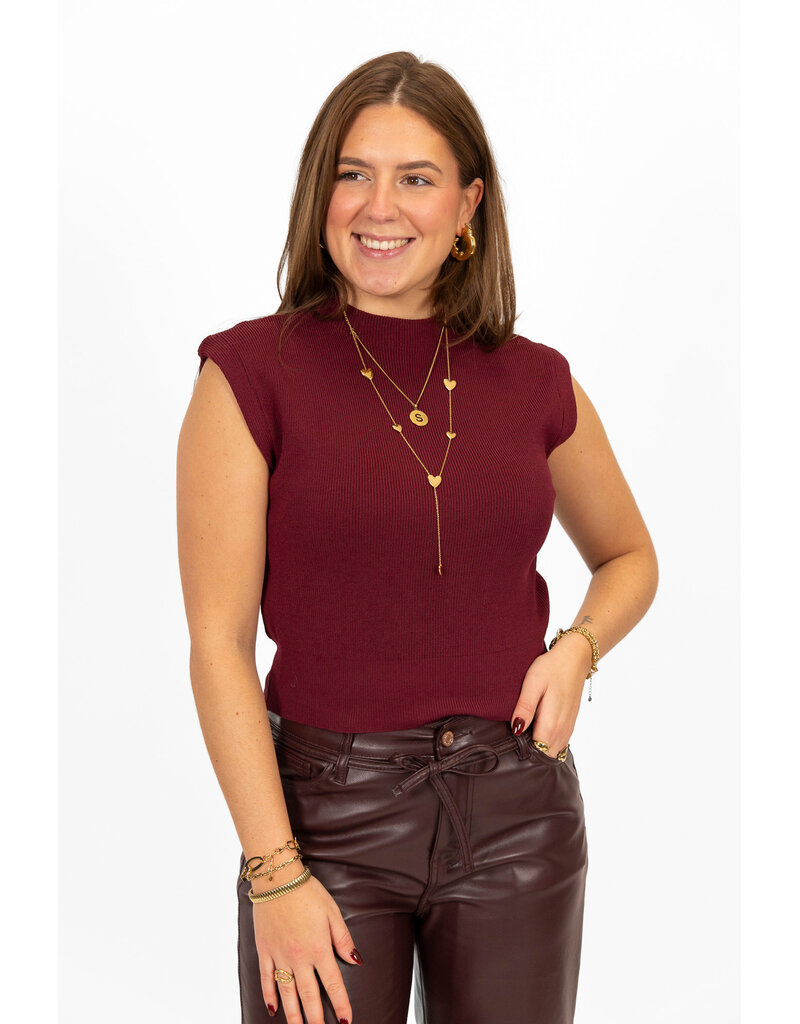 21Jewelz Mouwloze top - bordeaux