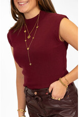 21Jewelz Mouwloze top - bordeaux