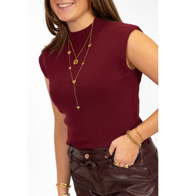 21Jewelz Mouwloze top - bordeaux