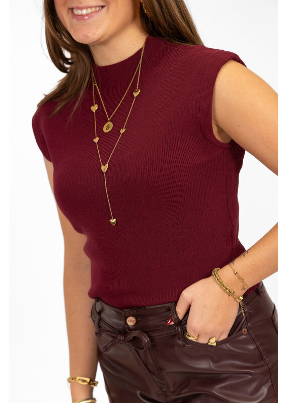 21Jewelz Mouwloze top - bordeaux