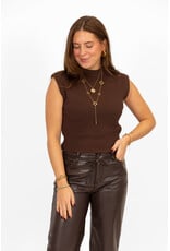 21Jewelz Mouwloze top - bruin