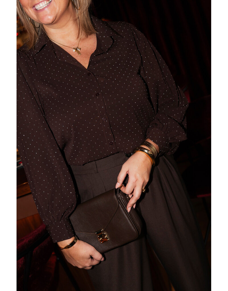 21Jewelz Blouse met steentjes - bruin