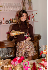 21Jewelz Basic coltrui met gouden knoopjes - bruin