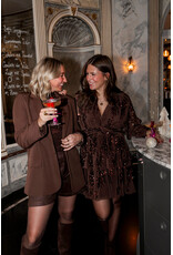 21Jewelz Pailetten jurkje - bruin