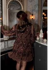 21Jewelz Pailetten jurkje - bruin