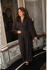 21Jewelz Lange glitterjumpsuit - donkerbruin