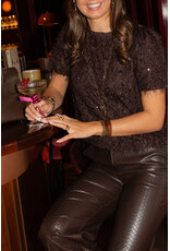 21Jewelz Glitter top - bruin