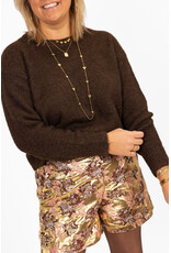 21Jewelz Effen basic trui - bruin