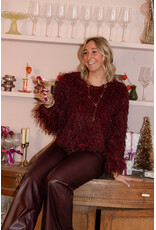 21Jewelz Fluffy top - bordeaux