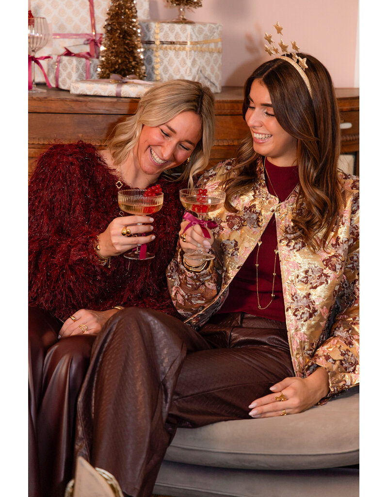 21Jewelz Fluffy top - bordeaux