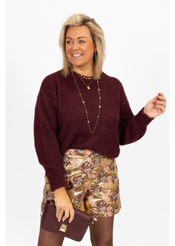 21Jewelz Effen basic trui - bordeaux