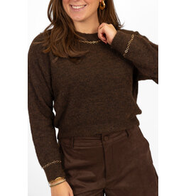 21Jewelz Trui met gouden details - bruin