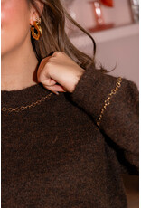 21Jewelz Trui met gouden details - bruin