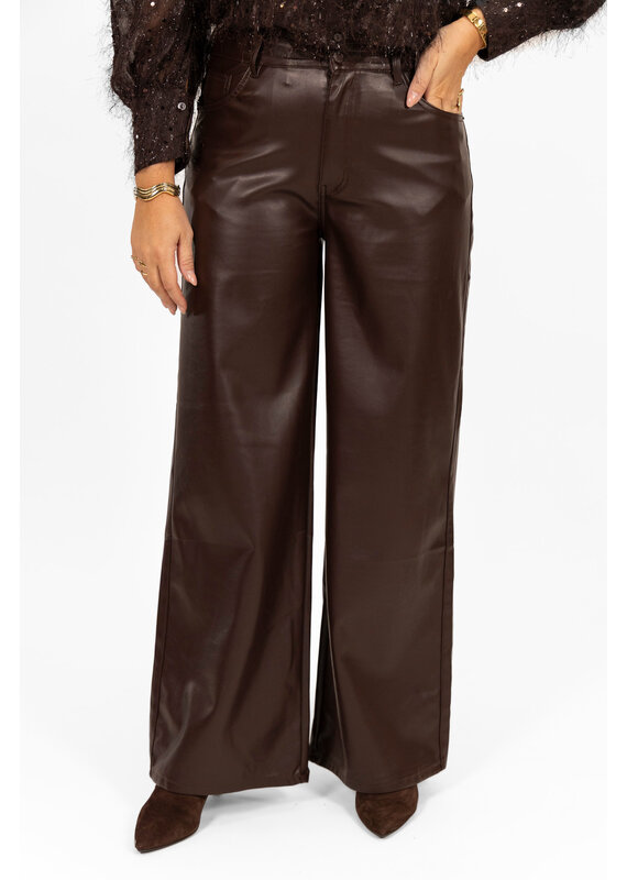 21Jewelz Pu leren broek - bruin