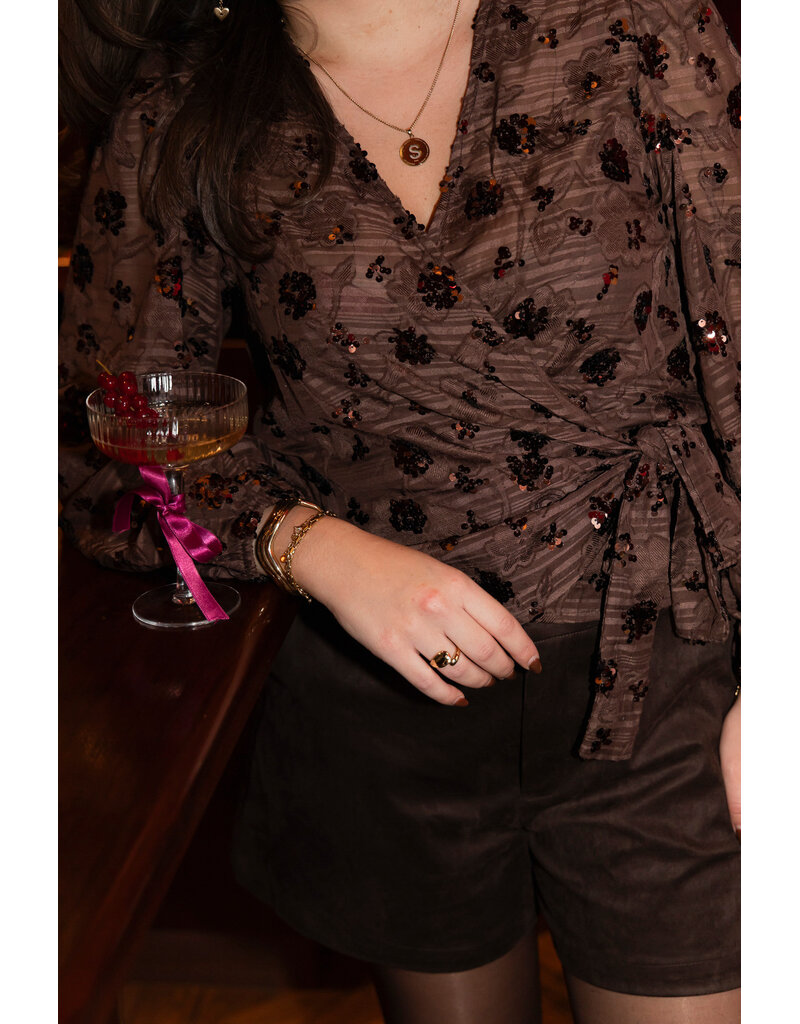 21Jewelz Suede shortje - bruin