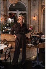 21Jewelz Basic pantalon extra long  - choco bruin