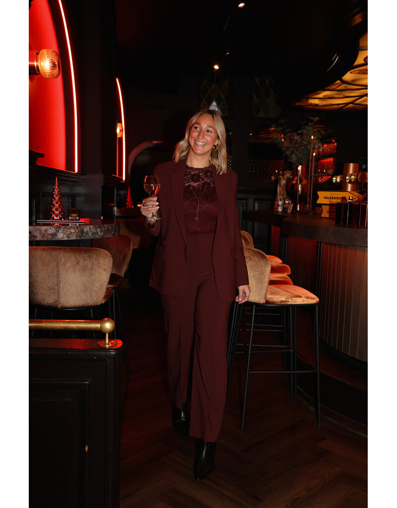 21Jewelz Effen basic blazer - bordeaux