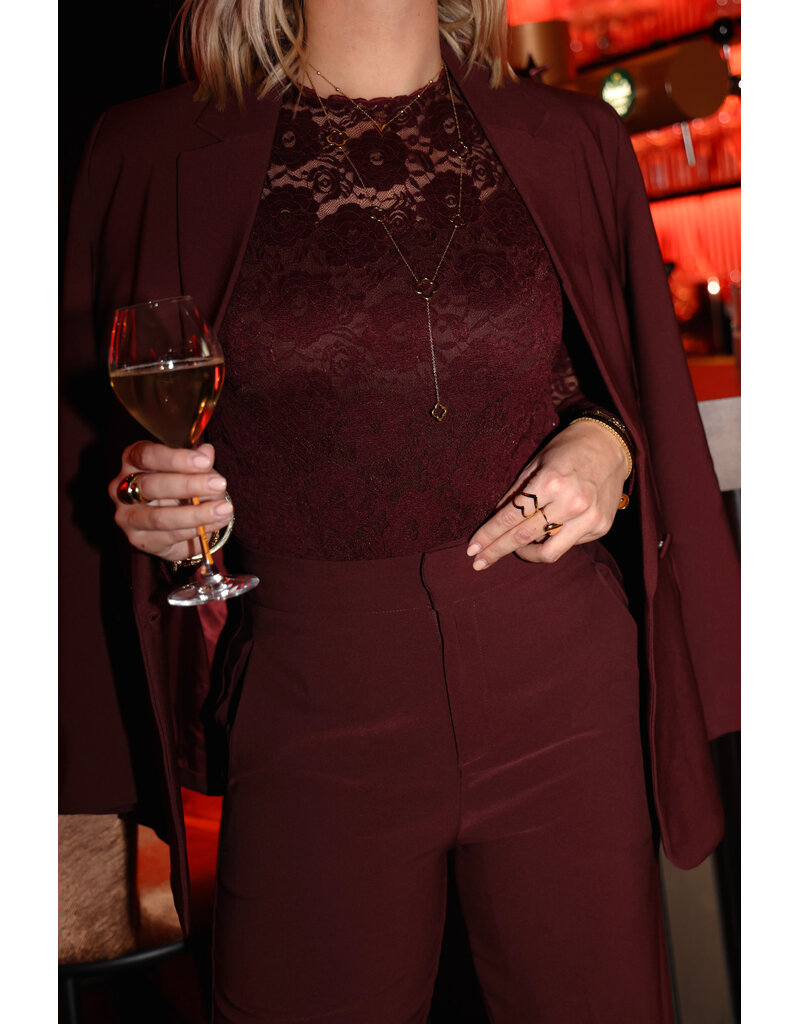 21Jewelz Effen basic blazer - bordeaux