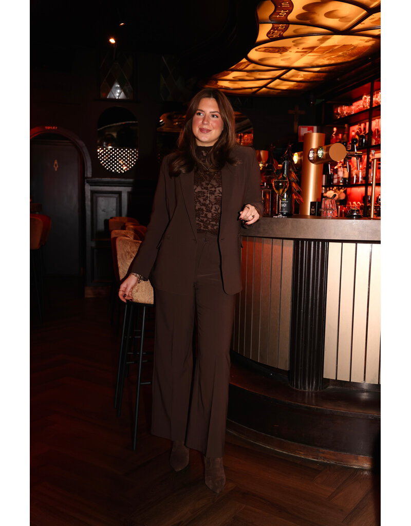 21Jewelz Effen basic pantalon - bruin