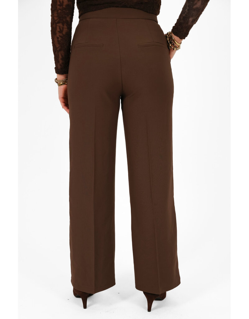 21Jewelz Effen basic pantalon - bruin
