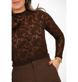 21Jewelz Basic kanten top - bruin