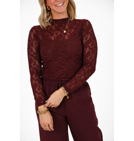 21Jewelz Basic kanten top - bordeaux