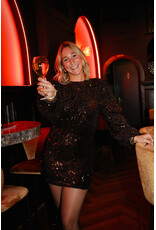 21Jewelz Glitterjurkje met open rug - bruin
