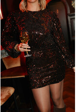 21Jewelz Glitterjurkje met open rug - bruin