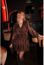 21Jewelz Pailetten jurkje - bruin