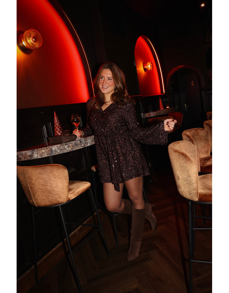 21Jewelz Pailletten playsuit - bruin