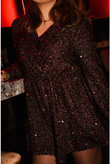 21Jewelz Pailletten playsuit - bruin