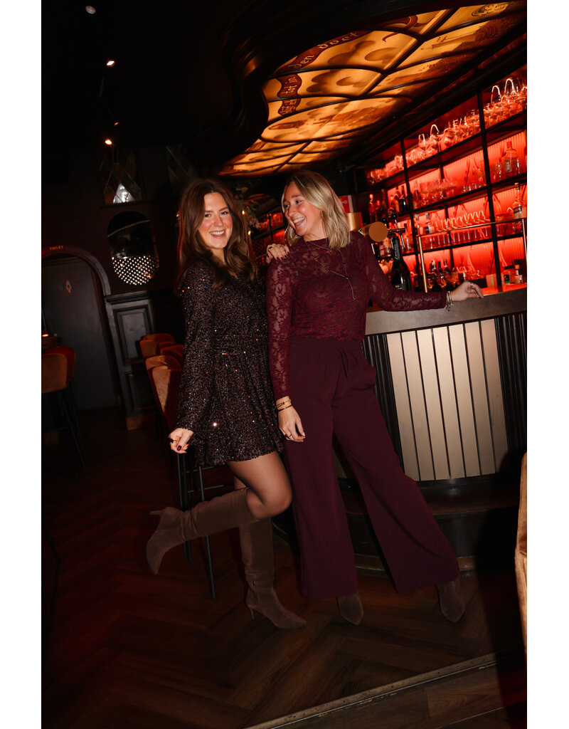 21Jewelz Pailletten playsuit - bruin