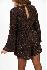 21Jewelz Pailletten playsuit - bruin