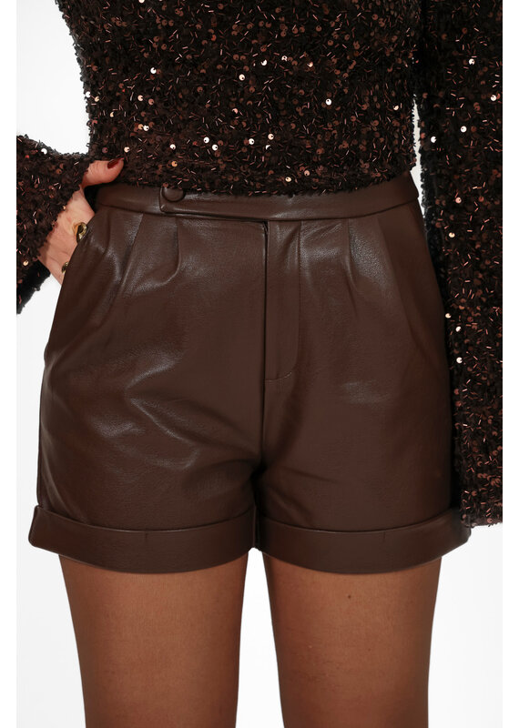 21Jewelz Pu leren short - bruin
