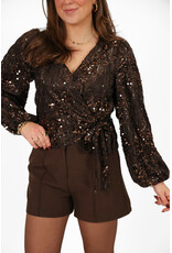 21Jewelz Short met bies - bruin