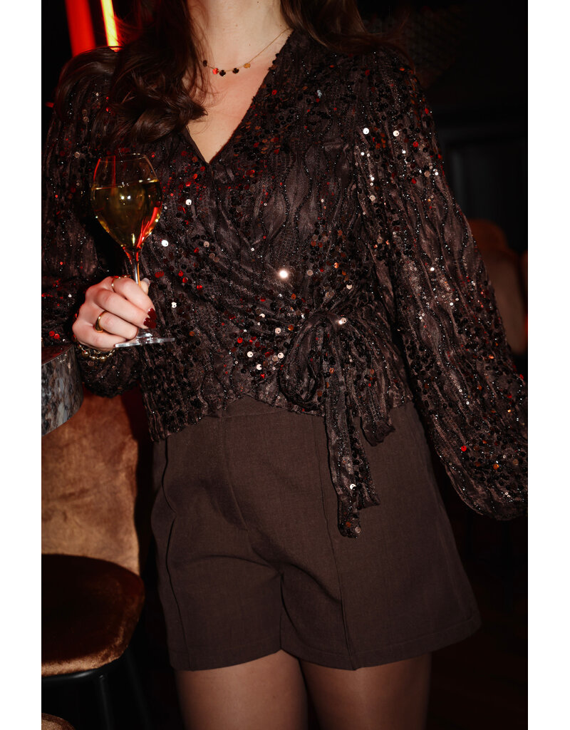 21Jewelz Short met bies - bruin