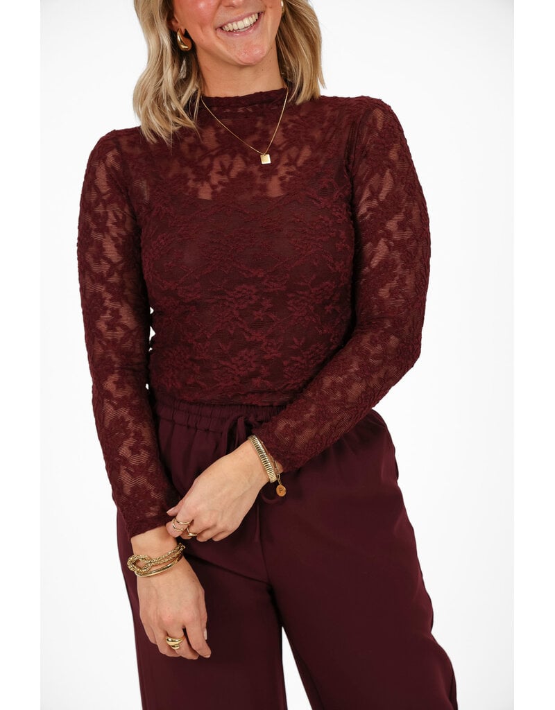 21Jewelz Effen casual jogger - bordeaux