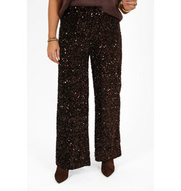 21Jewelz Pailletten broek - bruin