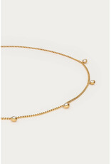 My Jewellery Ketting vijf strass steentjes - goud